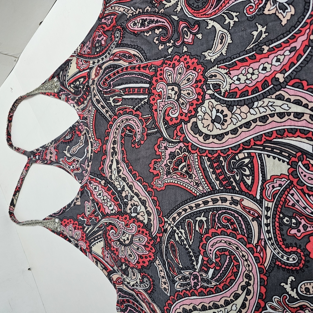 INC International Concepts Paisley Camisole - Pink and Gray